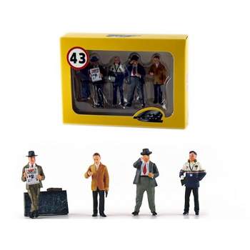 "Four Team Managers" Set of 4 Figurines for 1/43 Diecast Model Cars by LeMans Miniatures