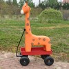 SEVOBAL Utility Storage Cart All-Terrain Inflatable Tire Outdoor Cart, Children's Garden Handcart, Inflatable Tire Cart, Red, 39.37"*18.11"*33.00" - 2 of 4