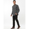 Lars Amadeus Men's Polka Dots Long Sleeve Button Down Shirt 2 Packs - 4 of 4