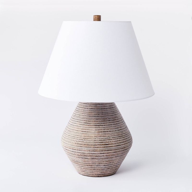 Assembled Resin Table Lamp Tan - Threshold™ designed with Studio McGee, 1 of 12