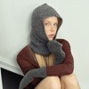 Anna-Kaci Women's Ribbed Knit Balaclava Hood with Soft Cozy Texture - 2 of 4