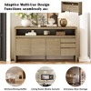NicBex Modern Farmhouse Solid Wood Veneer Sideboard 2-Tier Storage Cabinet with Large Capacity,Console Buffet Cabinet for Dining Room - 4 of 4