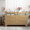 Okak Storage Cabinet, Wood Sideboard Storage with 6 Drawers, Storage Organizer for Living Room, Hallway, Hallway, Wood - 4 of 4