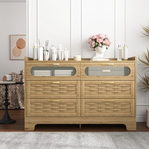 NicBex Modern Farmhouse Dresser,Wooden Dressers with Large Drawers,Storage Cabinet for,Bedroom,Kitchen,Dining Room,Office, Entryway - 1 of 4
