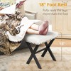 Arceso Ottoman Foot Stool Vanity Stool, Square X-Leg Foot Rest Ottoman Makeup Stool, Small Stool Chair for Vanity,for Makeup Room, Living Room - 3 of 4