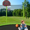 VisioGear Trampoline, Trampoline with Safety Enclosure Net, Trampoline with Basketball Hoop, Green, 180"*180"*106.32" - 3 of 4