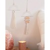 Aoibox Boho Macrame Wall Hanging Set of 2 with Gold Metal Hoops, Handmade Cotton Fringe Decor for Living Room, Bedroom - 4 of 4