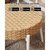 3Pcs Wicker Patio Bistro Furniture Set with 2 Rattan Chairs and 1 Glass-Top Coffee Table for Balcony, Garden, Lawn or Backyard, Outdoor Cafe - 4 of 4