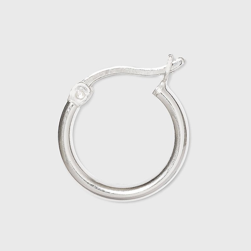 Sterling Silver Tube and Square Cut Hoop Earring Set 3pc - A New Day&#8482; Silver, 2 of 3
