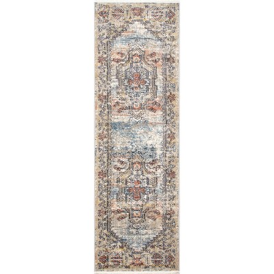 Nuloom Marley Traditional Medallion Fringe Kitchen Runner Rug - Hallway ...