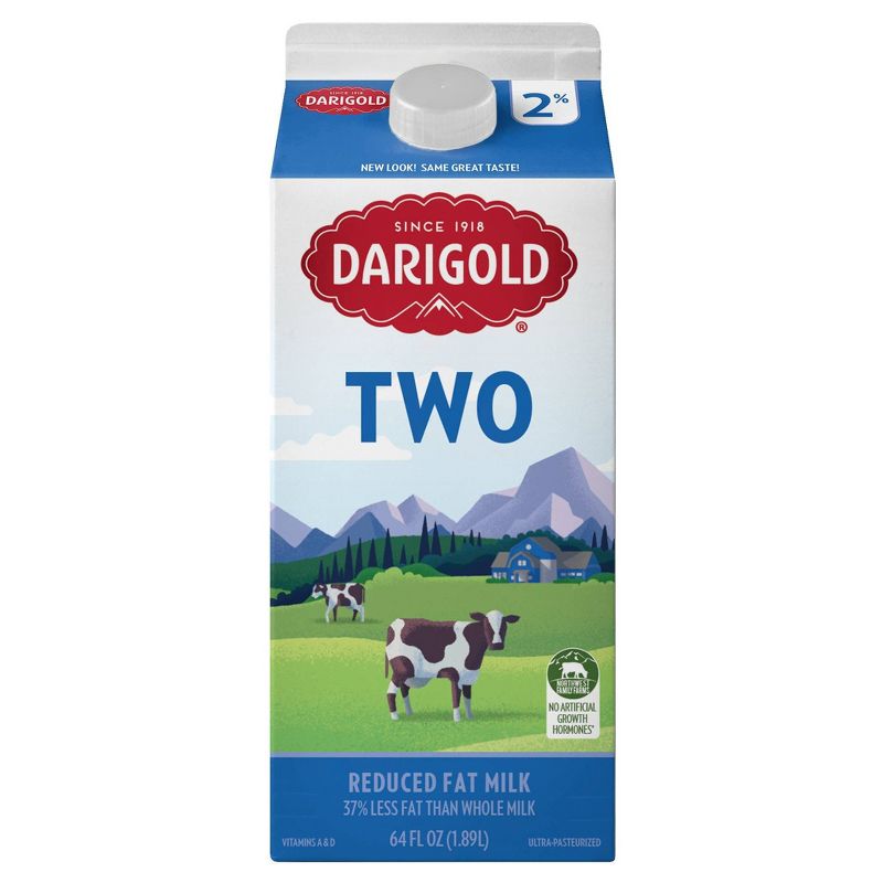 Darigold 2% Milk - 0.5gal Carton, 1 of 2