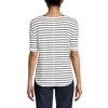 Lands' End Women's Supima Micro Modal Elbow Sleeve Balletneck Curved Hem Top - 2 of 4