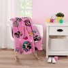 NoJo Disney Minnie Mouse Let's Party Pink, Lavender, and Yellow Balloons, Ice-cream Cones, Cupcakes, and Confetti Super Soft Toddler Blanket - 3 of 4