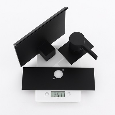 Matte Black Wall Mount Waterfall Tub Faucet with Single Handle