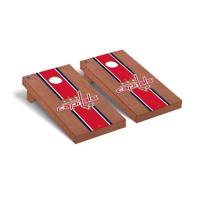 NHL Washington Capitals Premium Cornhole Board Rosewood Stripe Version