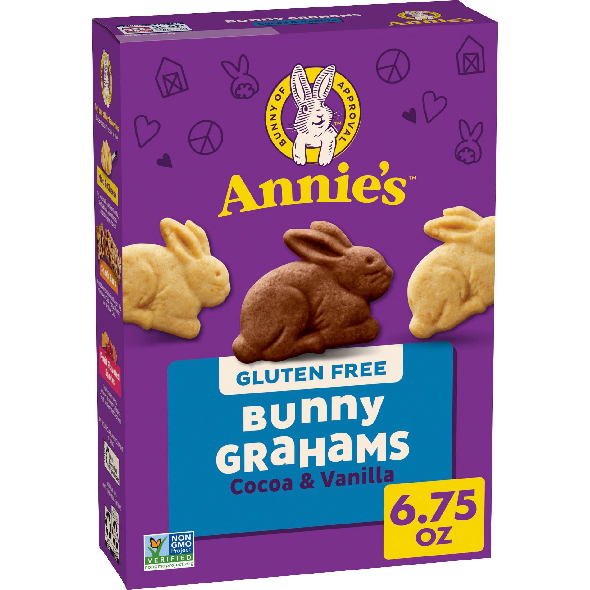 Annie's Gluten Free Cocoa & Vanilla Bunny Grahams Cookies - 6.75oz