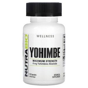 NutraBio Yohimbe, 90 Capsules (100 mg per Capsule) - 1 of 2