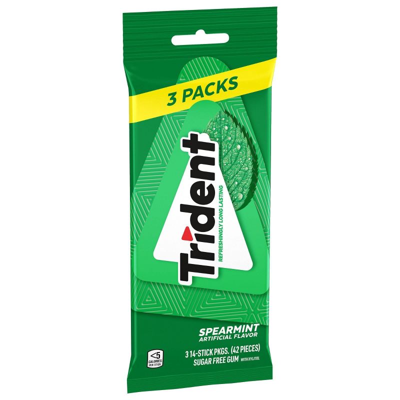 Trident Spearmint Sugar Free Gum - 3ct/2.8oz, 4 of 13