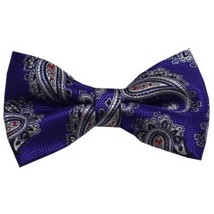 Men's Paisley Color 2.75 W And 4.75 L Inch Pre-Tied adjustable Bow Ties - 1 of 3