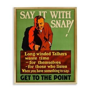 Stupell Industries Vintage Say It With Snap Black Framed Floater Canvas Wall Art - 1 of 4