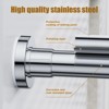 LunaLulinlk No Drill Telescopic Shower Curtain Rod | 26-76" Adjustable Anti-Skid Spring Tension Rod | Rust-Resistant Stainless Steel - 4 of 4