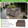 Angel Sar Raised Garden Bed with Drain Outlet, Polypropylene Planter Box with Trellis Grooves - 4 of 4