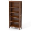 48" Tarchel 5 Shelves Media Shelf Antique Oak - HOMES: Inside + Out: Transitional Style, Wood Veneer, Enclosed Back - 4 of 4