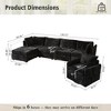 XIZZI Luxury Modular Sectional Sofa Couch, Oversized Cloud Couch for Living Room, Deep Seat Upholstered Sleeper Sofa Set w/ Optional Swivel Chairs - 3 of 4