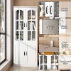 FUFU&GAGA Multifunctional Tempered Glass Cabinet Modular Storage Cabinet Closet Bookshelf - 4 of 4