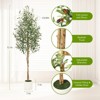 Olive Trees Artificial Indoor,Tall Olive Tree Plants,Double rod shape,Faux Olive Tree with Realistic Trunk,Leaves,Fruits for Home Decor - image 3 of 4