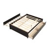 CAVINAS Twin Size Platform Bed with 2 Drawers,Bed Frame with Trundle Bed,Box Spring Not Required,Espresso/White/Gray - 4 of 4