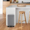 Stainless Steel Trash Can, 3.2 Gallon Lid, Soft Closing Pedal, Fingerprint Resistant, Durable, Suitable for Kitchen Bathroom Trash Can - 2 of 4