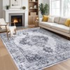 Rugs for Living Room Washable, Soft Vintage Distressed Low Pile Non Slip Large Living Room Rugs Boho Retro Indoor Floor Carpet for Bedroom - 2 of 4