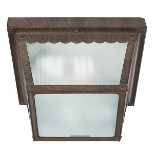 Yosemite Two Lights Exterior Lighting Dark Brown: Flush Mount, All-Weather, UL Listed, No Assembly Required - 1 of 4
