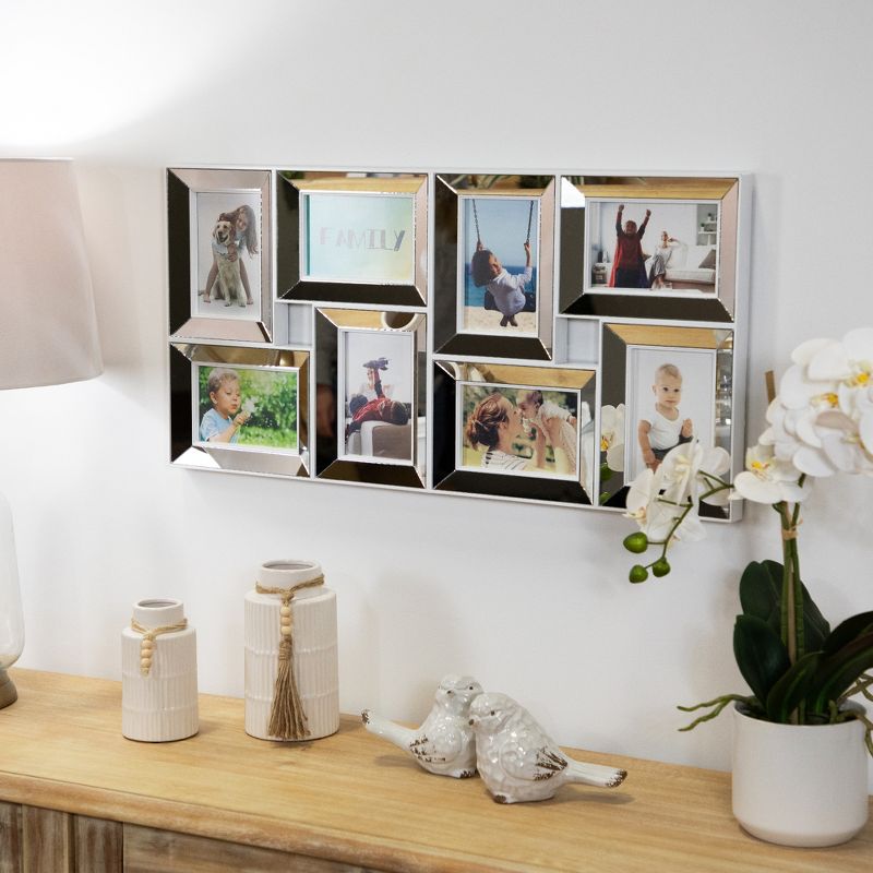 Northlight 27.5" White Trimmed Glass Encased Collage Photo Picture Frame Wall Decoration, 3 of 8