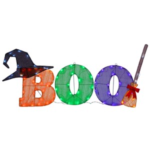 23" Prelit LED "BOO" Halloween Decoration - National Tree Company - 1 of 4