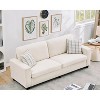 83 Inch Modern Beige Loveseat Sofa, Oversized Deep Seat 2 Seat Couch with Wide Armrest and Plush Backrest, Upholstered Couch, Comfy Cloud Couch for - 2 of 4