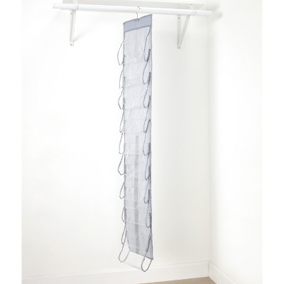 Lakeside Closet Rod Hanging 10-Pocket Clear Plastic Organizer with Top Hooks - 3 Pieces