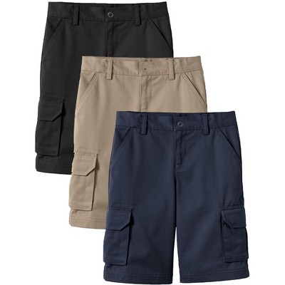 Galaxy Approved  Boy's Stretch Cotton Cargo Shorts-3 Pack
