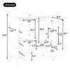 Christopher Knight Home Thomas 30" Bathroom Vanity with Sink, One Door with Shelf and Three Drawers - 3 of 4