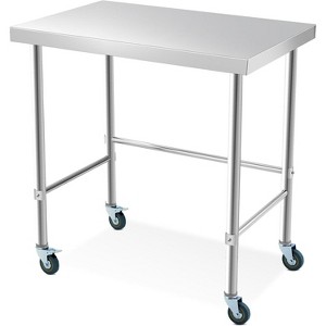 NSF Certified Stainless Steel Work Table, Undershelf Table with  Adjustable Height - 1 of 4