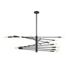 Ascension 20-Light Chrome Chandelier - Contemporary Steel Design, Dimmable, 60" Length - 2 of 4
