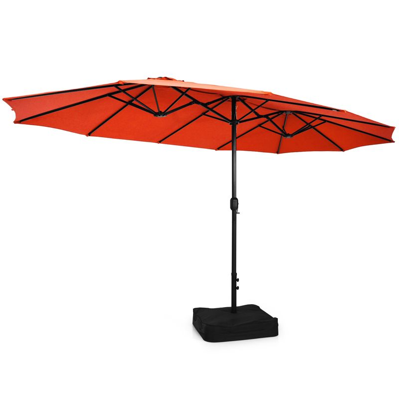 Tangkula 15FT Double-Sided Twin Patio Umbrella with Base Extra-Large Market Umbrella for Outdoor, 4 of 9