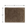 Super Soft Cotton Non-Skid Back Bath Rug 20" x 30" Stone by Castle Hill London - 2 of 4