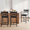 Bar Stools, Counter Height Metal Dining Chairs with Straight-line Back, Waterproof Surface Restaurant Dining Room Chairs - 4 of 4