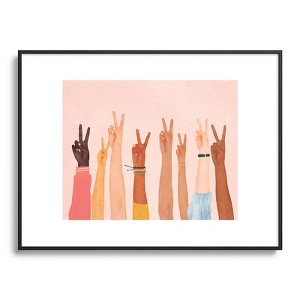 Nadja Peace Metal Framed Art Print - Deny Designs - 1 of 4