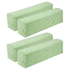 Unique Bargains Diamond Pattern Stretch Soft Jacquard Non Slip Sofa Armrest Covers - 1 of 4