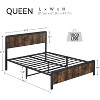 Full Size Bed Frames with Headboard, 14 Inch Classic Wood and Metal Platform Bed Frame Mattress Foundation, Under Bed Storage, Easy Assembly, Grey - 2 of 4