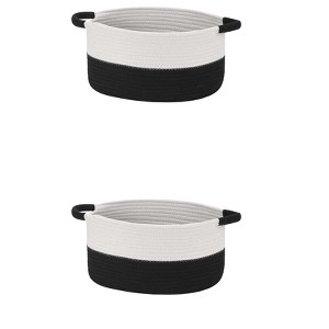 REGALWOVEN 2 Pack Woven Handles Shelf Closet Storage Basket - 1 of 4