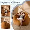 Gericco 47" Giant Bean Bag Chair for Adults - Comfy Plush Shell Soft Accent Chair, Oversized Cozy Lounge Floor Sofa Reading Chair - 3 of 4